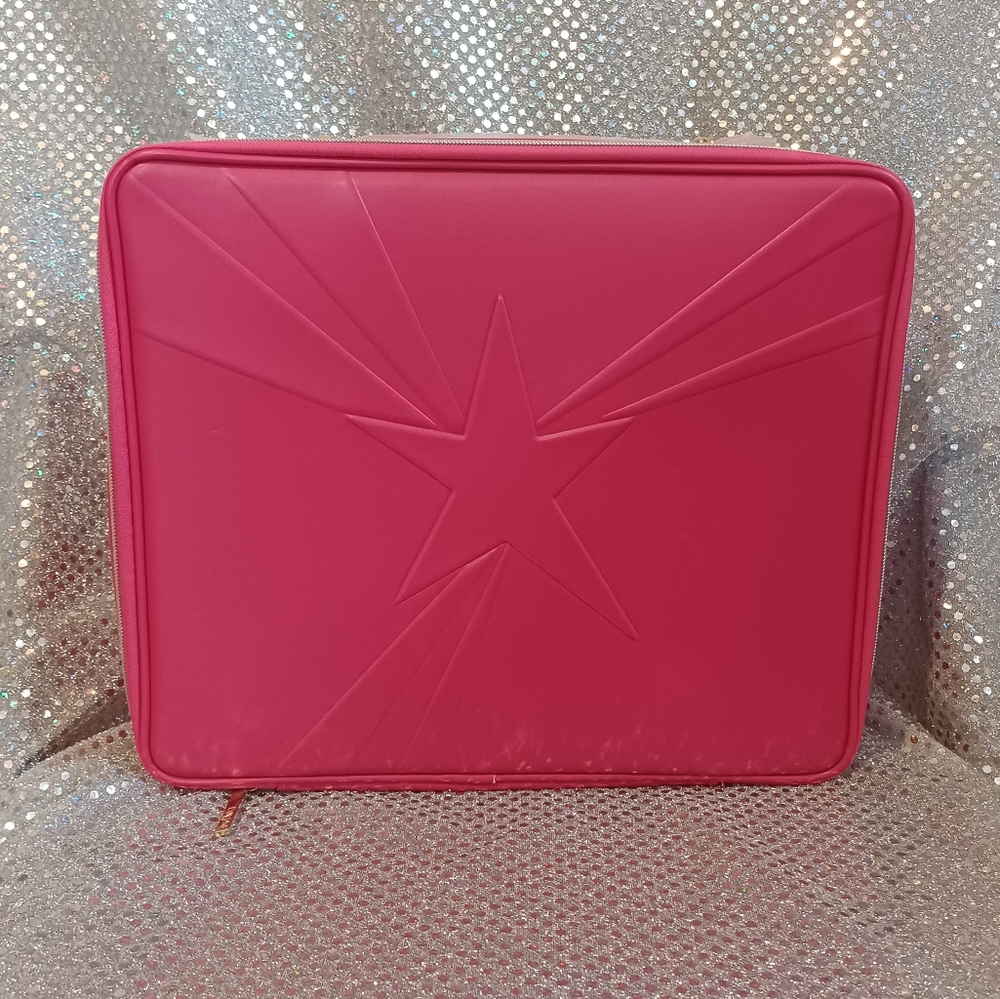 Lancome Paris Red Faux Leather Travel Case - NWOT